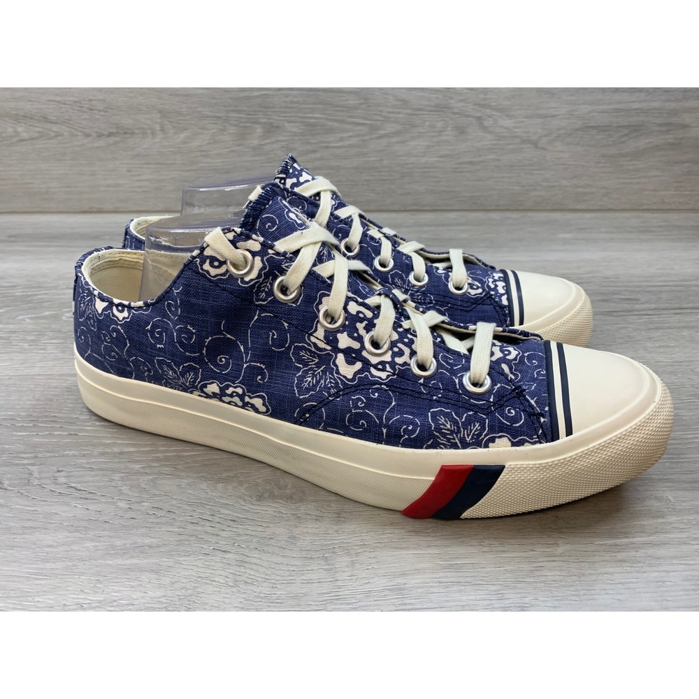 PRO-Keds Royal Lo Indigo Blue Floral Canvas Sneakers Men's 10.5 Shoes